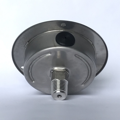 G1 / 4 SS 304 6 बार प्रेशर गेज 63mm KL 1.6 सिलिकॉन ऑयल भरा मैनोमीटर