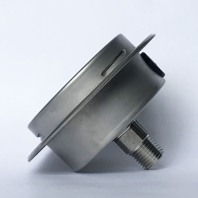 G1 / 4 SS 304 6 बार प्रेशर गेज 63mm KL 1.6 सिलिकॉन ऑयल भरा मैनोमीटर