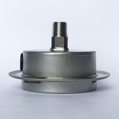 G1 / 4 SS 304 6 बार प्रेशर गेज 63mm KL 1.6 सिलिकॉन ऑयल भरा मैनोमीटर